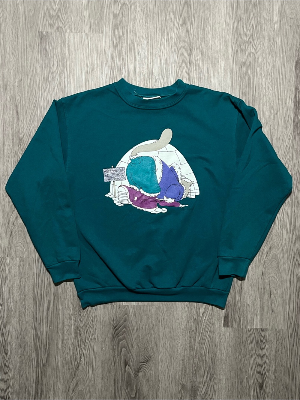 90s vintage Northern Getaway welcome to mice land double sided graphic crewneck